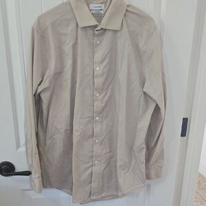 Calvin Klein Men's Beige Dress Shirt